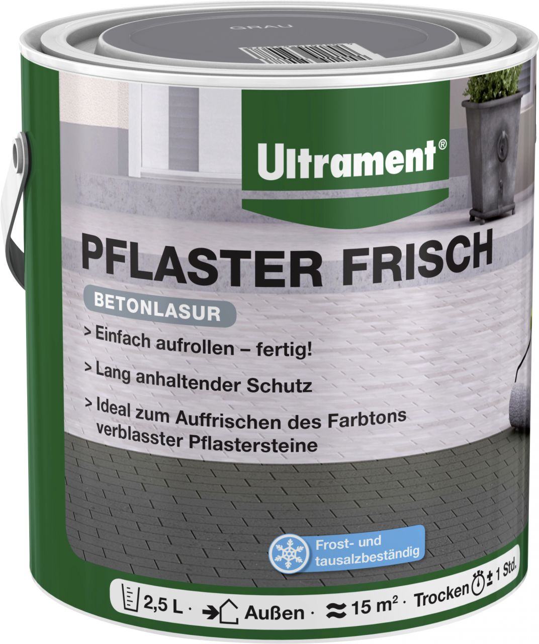 Ultrament Pflaster Frisch 2,5 L grau von Ultrament