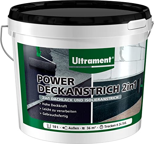 Ultrament Power Deckanstrich Isolieranstrich Dachlack 2in1, 10 Liter von Ultrament