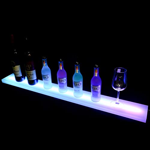 Bar Likör Home Bar Beleuchtung Weinregale LED-beleuchtetes Likörflaschen-Ausstellungsregal inklusive Fernbedienung Acryl leuchtendes Weinregal Restaurant Weinpräsentationsständer Intellig (weiß 90 * 1 von Umaxa
