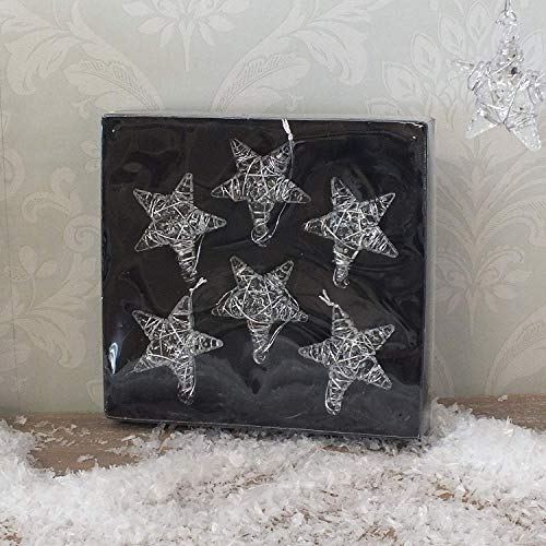 6er-Set Glas-Sterne, Weihnachtsschmuck (4,5 cm) von Heaven Sends