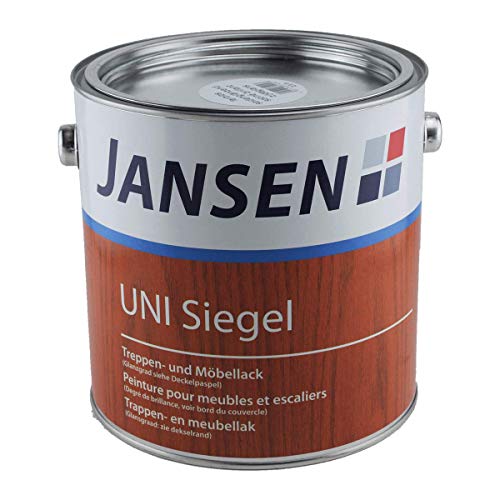 Jansen UNI Siegel 2,5 Liter - seidenglänzend - Siegel Treppen- und Möbellack - farblos - Lack - Holzlack von Jansen