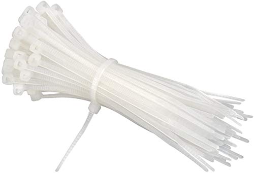 Kabelbinder, weiß, 300x3,6mm, 100 Stück von cutefly