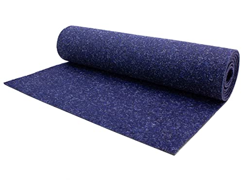 Nadelfilz Meterware TURBO B1 – Blau, 2,00m x 1,00m, Robuster, Trittschalldämmender Teppich Bodenbelag für Wohn- und Büroräume von Primaflor - Ideen in Textil
