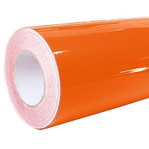 Rapid Teck® 4,75€/m² Glanz Folie - 034 Orange - Klebefolie - 5m x 63cm - Folie selbstklebend - Plotterfolie - auch ALS Moebelfolie von Rapid Teck