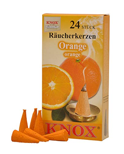 KNOX Räucherkerzen - Duft: Orange - Menge: 24 Stück - Made in Germany von KNOX