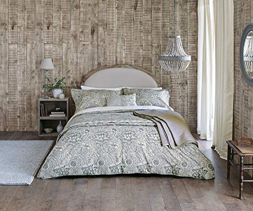 Morris & Co Wandle Bettbezug grau, 100% Baumwollperkal, Fadenzahl 220, Einzelbett von Morris & Co