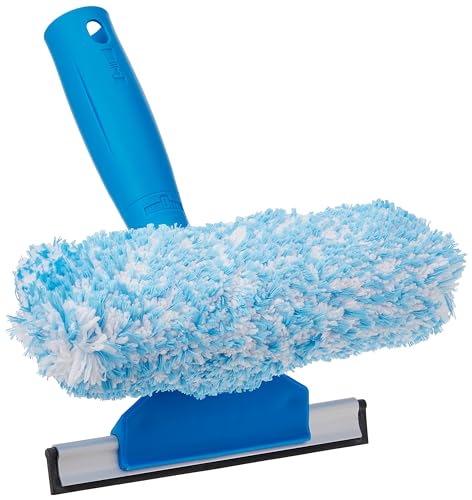 Unger 2-in-1 Microfiber Scrubber and Squeegee, Blue, 6-inch von Unger