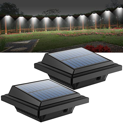 UniqueFire Dachrinne Solarleuchte 40 LEDs Solarlampen für Außen | Schwarz Gartenbeleuchtung Kaltweißes Solarlicht, 3W Sicherheitswandleuchte Aussen Zaunlicht Außenlampe für Garage, Patio von UniqueFire