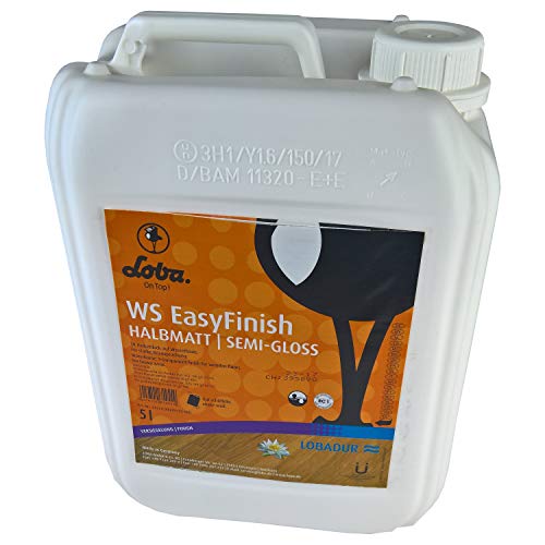 LOBADUR® WS EasyFinish, Kork und Parkettlack auf wasserbasis, für starke Beanspruchung (2,5 Liter, Halbmatt) von United Foam Industries GmbH