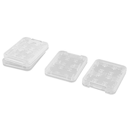 N/A Kunststoff-Aufbewahrungsbox, 8 Steckplätze, Micro-SD, TF, MS, SDHC, Speicherkarte, 4 Stück, Weiß von Unknown