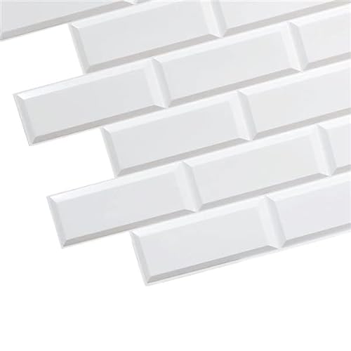 3D PVC Wandpaneele/Deckenpaneele, White Brick, 1 Platte, Ziegelstein | STM von Untitled