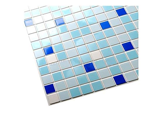 3D Wandpaneele PVC Blue | 1 Platte - 0,5 qm | Mosaik Effekt | Paneele | Deckenpaneele | Tapeten | Schaumstoff | Wandverkleidung von Untitled