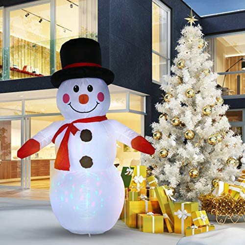 Schneemann aufblasbar mit Beleuchtung 120cm Weihnachtsfiguren aussen innen Weihnachtsdeko von Uten