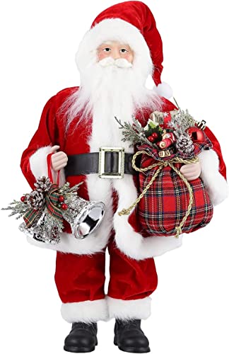 Uten Weihnachtsmann 45,7cm/18“ Santa Claus Figuren animierte Weihnachtsstern stehend Santa Figur mit Geschenk und Weihnachtsbaum für Tischplatte Figur Ornamente Weihnachtsfeier von Uten