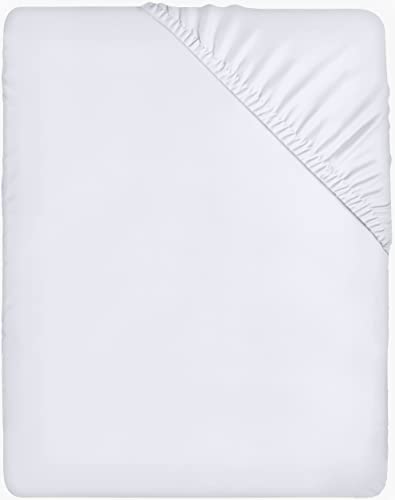 Utopia Bedding - Spannbettlaken 140x200cm - Weiß - Gebürstete Polyester-Mikrofaser Spannbetttuch - 35 cm Tiefe Tasche von Utopia Bedding