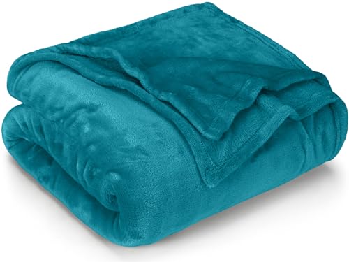 Utopia Bedding Kuschelige Fleecedecke Weiche, leichte, warme Flauschige Decke Kuschelige und atmungsaktive Decken für Bett Sofa Couch (150x200 cm), Türkis von Utopia Bedding