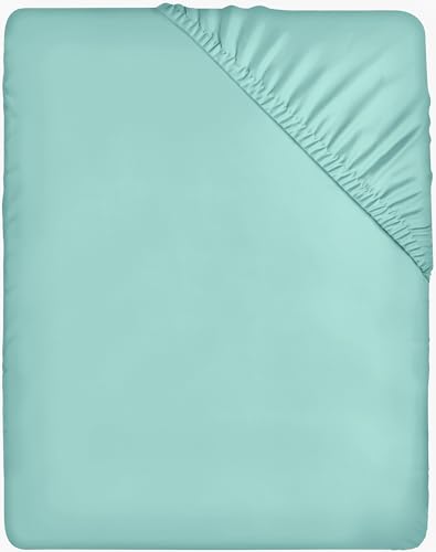 Utopia Bedding - Spannbettlaken 180x200cm - Spa Blau - Gebürstete Polyester-Mikrofaser Spannbetttuch - 35 cm Tiefe Tasche von Utopia Bedding