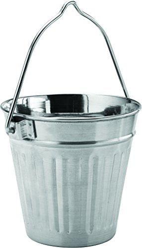 UTOPIA Edelstahl Präsentation Pfannen, Blecheimer & Kasserollen, f91135, Edelstahl Mini Trash kann 9,5 cm (9,5 cm) 14oz (40CL) (12 Stück) von UTOPIA DEALS