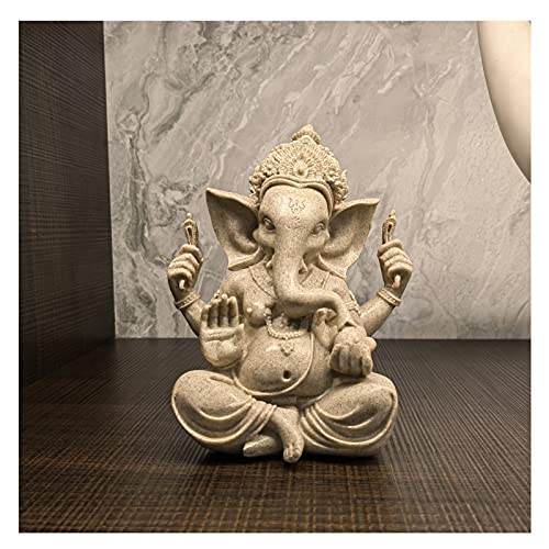 Uziqueif Ganesha Figur,Elefanten Figuren,Buddha Statue Sandstein Skulptur Elefant Statue Buddha Figur,Sandstein Ganesha Buddha Elefant Statue Skulptur Handgefertigte Figur von Uziqueif
