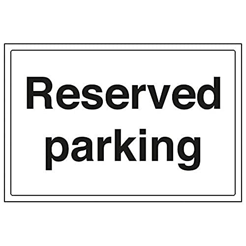 VSafety 74002BA-S'Reserved Parking' Schild, Querformat, 300 mm x 200 mm (3 Stück) von V Safety