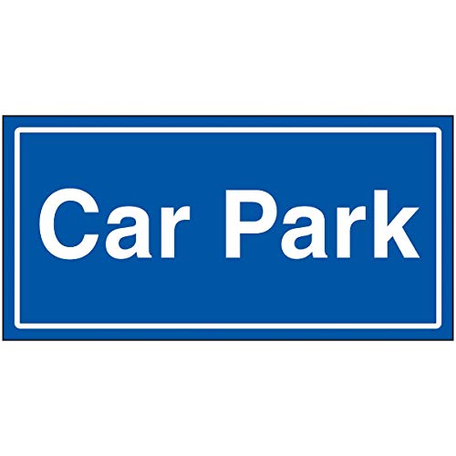 VSafety Car Park Blue Schild – 300 x 150 mm – blau selbstklebendes Vinyl von V Safety