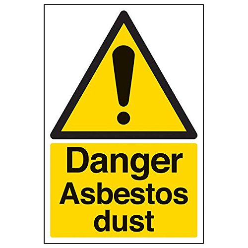 VSafety Schild "Danger Asbest Dust", Hochformat, 3 Stück, 200mm x 300mm, 3 von V Safety