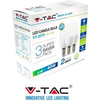 V-tac - 3 led glühbirnen E14 5,5 w 40 w kerzenflamme von V-TAC