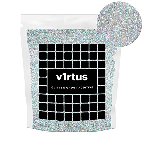 v1rtus Silber Holographic Glitter Grout Tile Additive 100g für Nassraum Badezimmer Küche von v1rtus