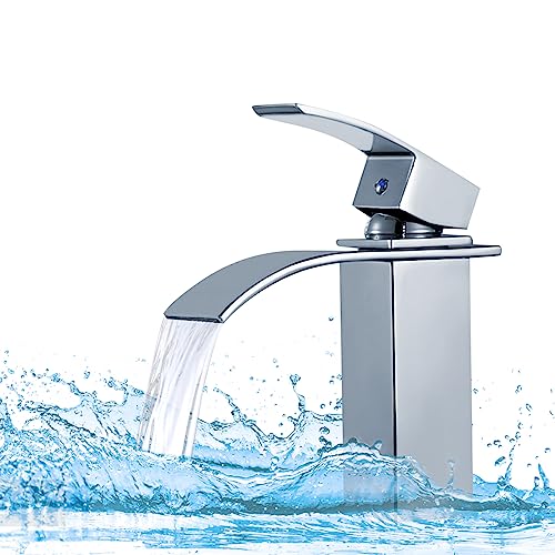 VA-Cerulean Waschtischarmatur Wasserfall Wasserhahn Bad Kaltes und Heißes Mischbatterie Waschbecken für Badezimmer Küche(Typ A) von VA-Cerulean