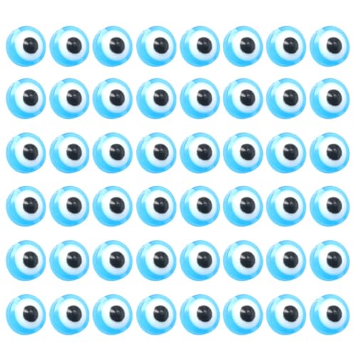VALICLUD 100 Stück Blaue Böse Augen Wandbehang Ornamente Türkische Nazar Perlen für Schutz Segen Stärke (Himmelblau) von VALICLUD