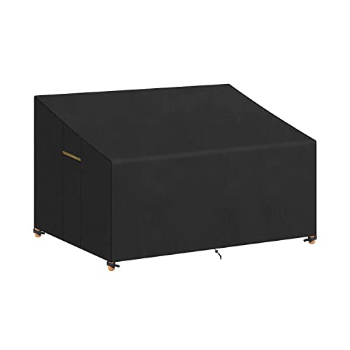 VANSHEIM Schutzhülle für Gartencouch Abdeckhauben für Sofas Abdeckung für Gartenbank 2 Sitzer Lounge Abdeckung Wasserdicht Anti UV Sofa Abdeckung 160x99x61/89cm von VANSHEIM