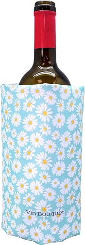 FIE 1196 - Verstellbare Kühltasche für Weinflaschen, elastisch, rutschfest, Gänseblümchen von VB VIN BOUQUET