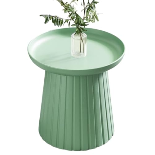VBNYBA Kleine Tische Couchtisch, kreativer Mini-Balkon-Beistelltisch for Wohnzimmer, runder Kombinations-Couchtisch aus Kunststoff Tisch Klein (Color : Green, Size : A) von VBNYBA