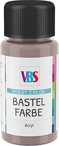 VBS Bastelfarbe 50ml Acrylfarbe Hobby Color Künstler Basteln Malen Feige von VBS