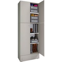 VCM Schuhschrank »Lona«, BxHxL: 39 x 200 x 70 cm, Holzwerkstoff - grau von VCM