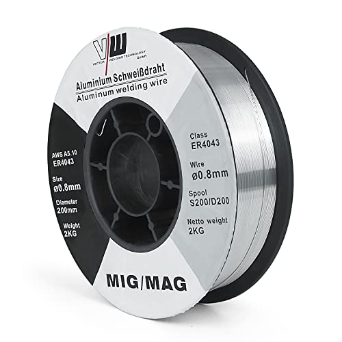 MIG MAG Schweißdraht ER4043 - Aluminium - Drahtrolle D200/S200-2kg - 0.8mm Durchmesser - VECTOR WELDING von VECTOR