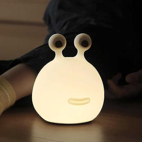 VEELU Nachtlicht für Babys und Kinde - Schnecke Niedlich - Nachttischlampe für Kinder - Timer-Funktion - Wiederaufladbares Nachtlicht - Silikon-Nachtlicht mit Touchscreen - Geburtstagsgeschenk von VEELU