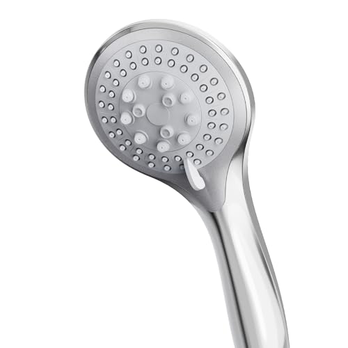 VEHHE Duschkopf Wassersparend, Regendusche Duschbrause mit 5 Strahlarten, Hochdruck Handbrause Dusche mit Anti-Stau-Silikondüse, Chrome von VEHHE