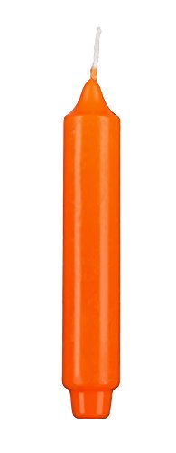 Stabkerzen mit Zapfenfuß (Punchkerze) Orange 17 x 3 cm (12 Stück) von VELAS