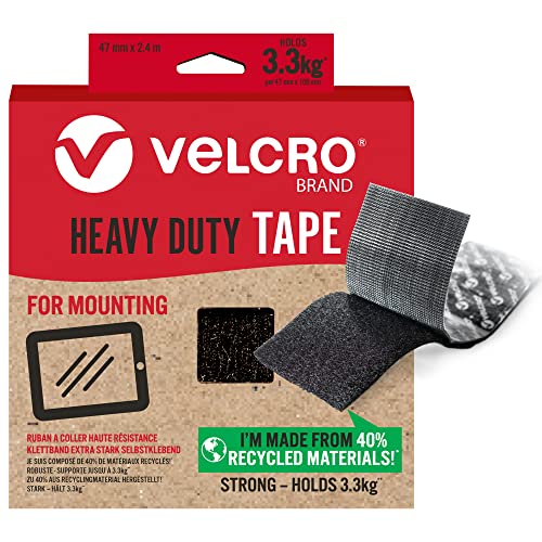 Velcro® Brand ECO Heavy Duty Klebeband, 47 mm x 2,4 m, Schwarz von VELCRO Brand