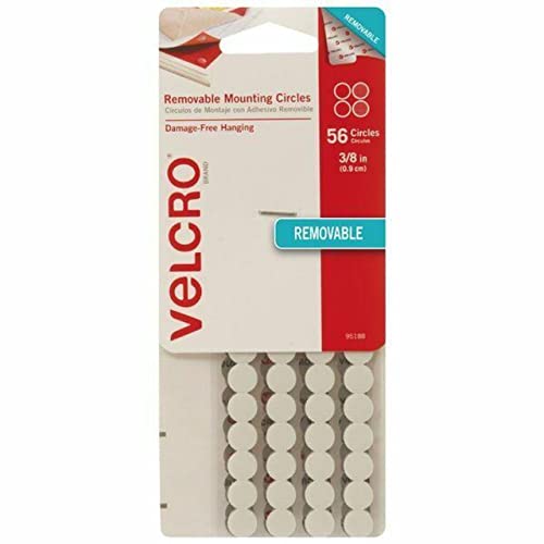 VELCRO Brand - Removable Mounting Circles, Damage-Free Hanging, 3/8in Circles, Pack of 56 von VELCRO Brand