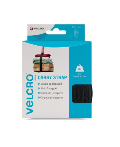 VELCRO Marke | Tragegurt | Starker & sicherer Mehrzweck-Trageriemen | Schwarz | 50mm x 1.8m von VELCRO Brand