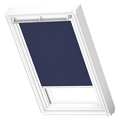 VELUX Original Dachfenster Sichtschutzrollo für M06, Dunkelblau, mit weißer Führungsschiene von VELUX