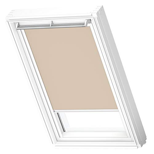 VELUX Original Dachfenster Verdunkelungsrollo für P06, Sandbeige, mit weißer Führungsschiene von VELUX