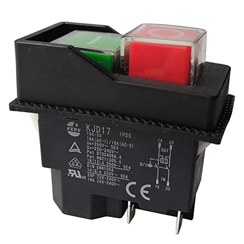 VENYAA Elektromagnetische Schalter Druckschalter für GartengeräTe KJD17 220V 4 Pin -Terminals von VENYAA