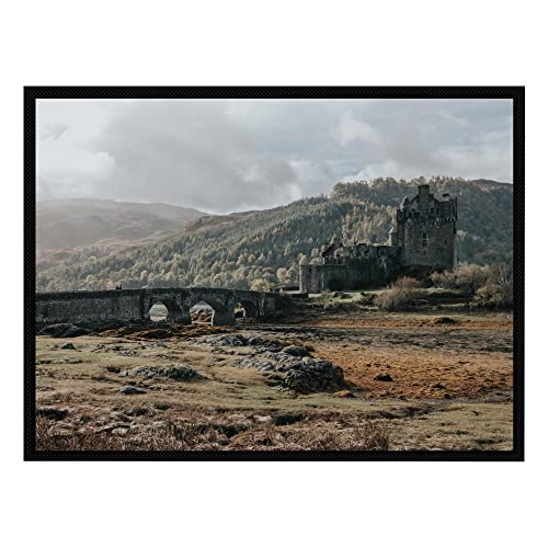 VERO HOME 10241 Fußmatte | Motiv Orte Burg in Schottland | Für Ihren Eingangs-Bereich | Maße: 80 x 60 cm von VERO HOME