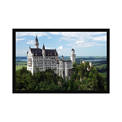 VERO HOME 13541 Fußmatte | Motiv Orte Neuschwanstein | Für Ihren Eingangs-Bereich | Maße: 60 x 40 cm von VERO HOME