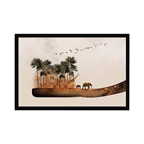 VERO HOME 15389 Fußmatte | Motiv Hintergründe Afrika | Für Ihren Eingangs-Bereich | Maße: 60 x 40 cm von VERO HOME