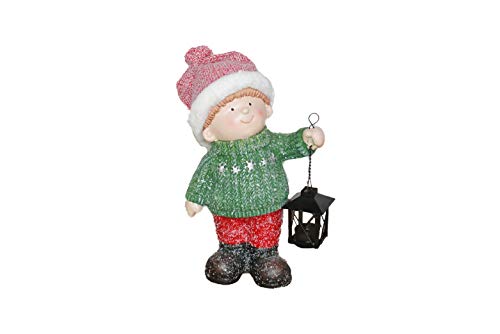 VERO HOME Deko Weihnachtsjunge Moritz - 39cm - Weihnachtsfigur Keramik MGO von VERO HOME