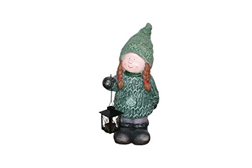 VERO HOME Deko Weihnachtsmädchen Tina - 39cm - Weihnachtsfigur Keramik MGO von VERO HOME